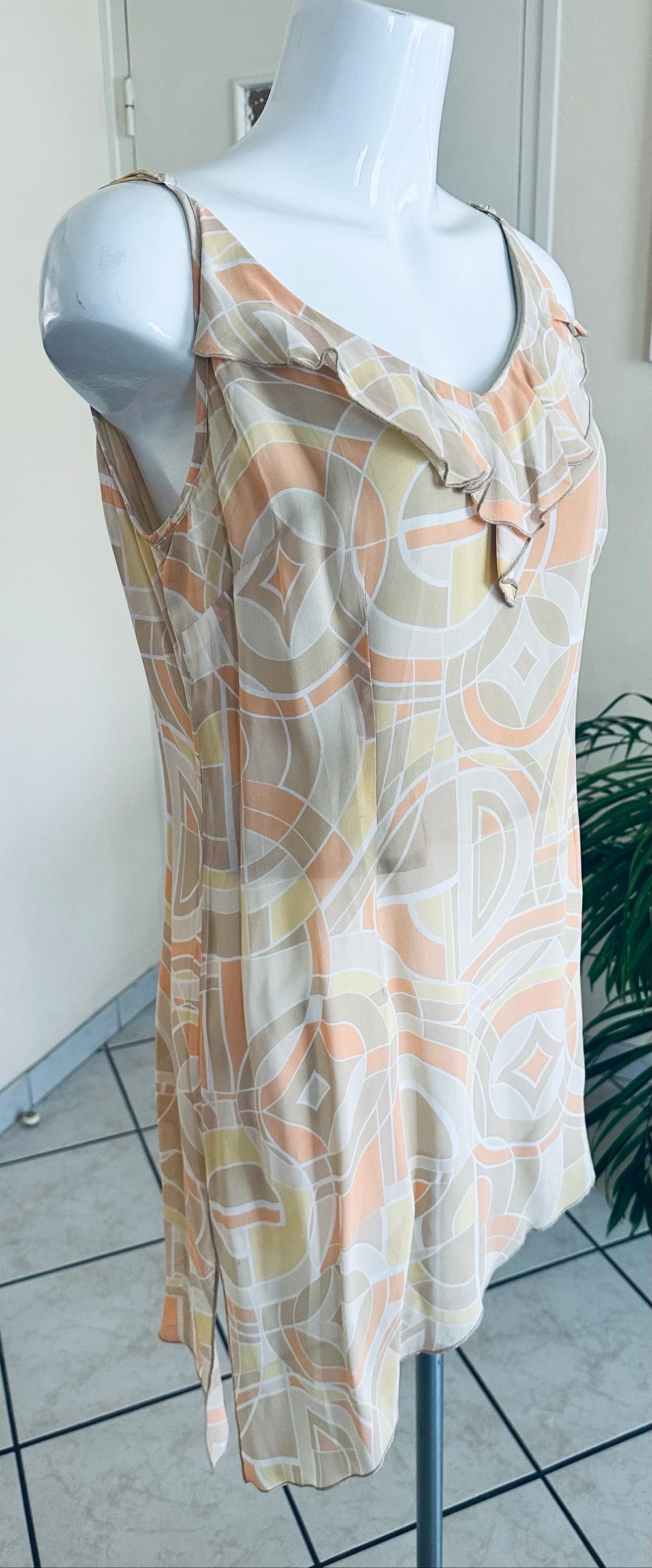 Blusa Assimétrica Estampada Maison 1.2.3 T42 – Perfeito Estado – Forrada – photo 8